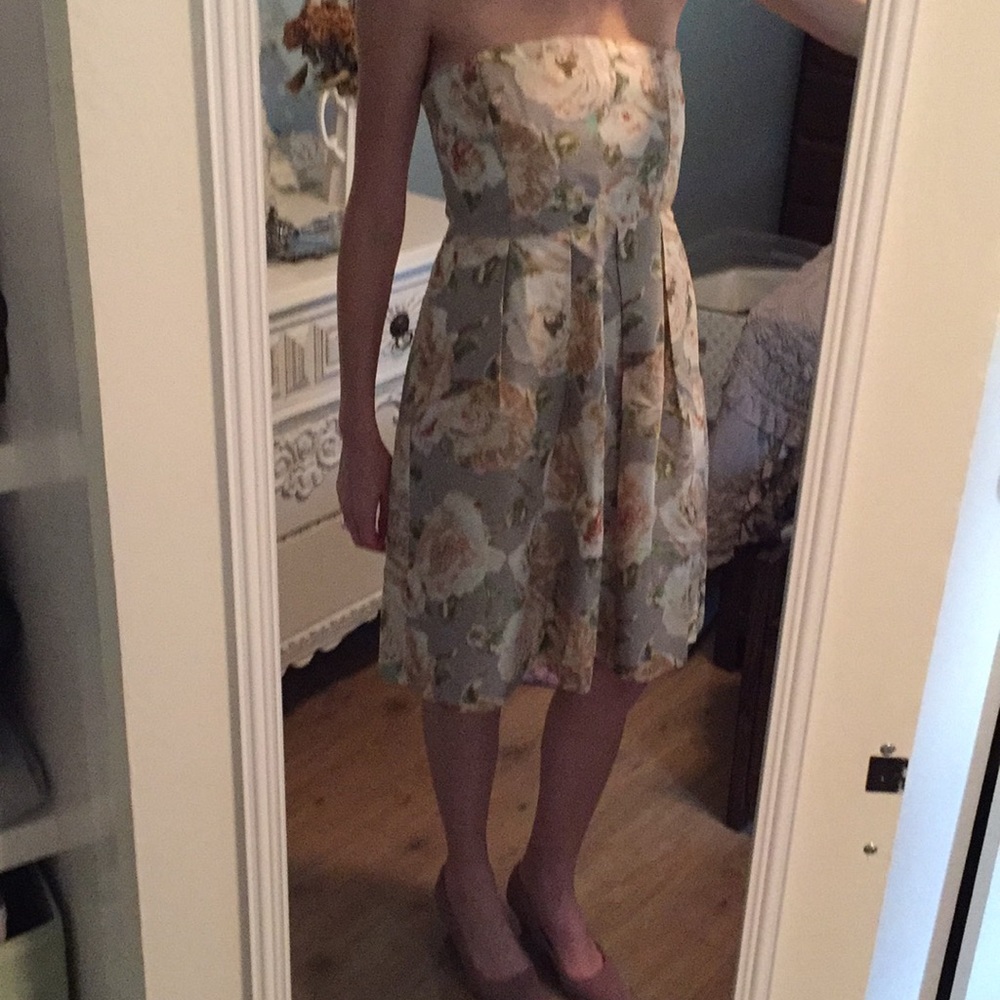 JCrew strapless silk dress size 8